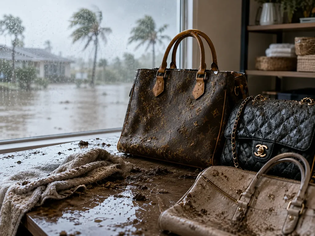 hurricane damaged handbag recovery