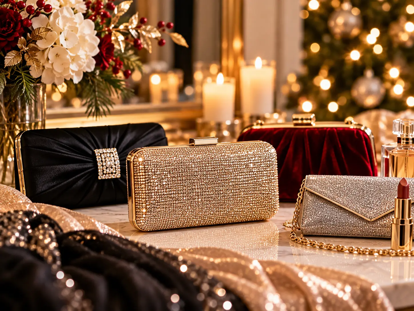 Evening bag clutch holiday care preparation beaded satin Artbag South Florida guide